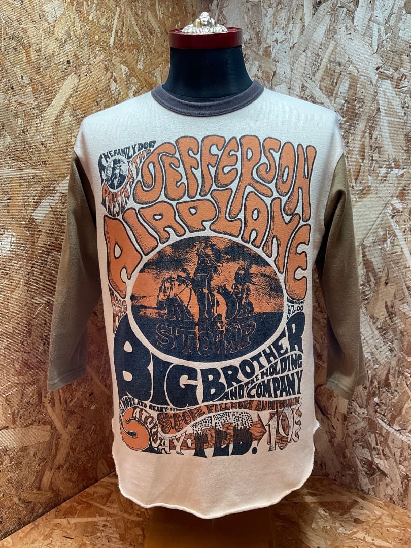 ブートレガーズ JEFFERSON AIRPLANE 7分袖 Rock Tee