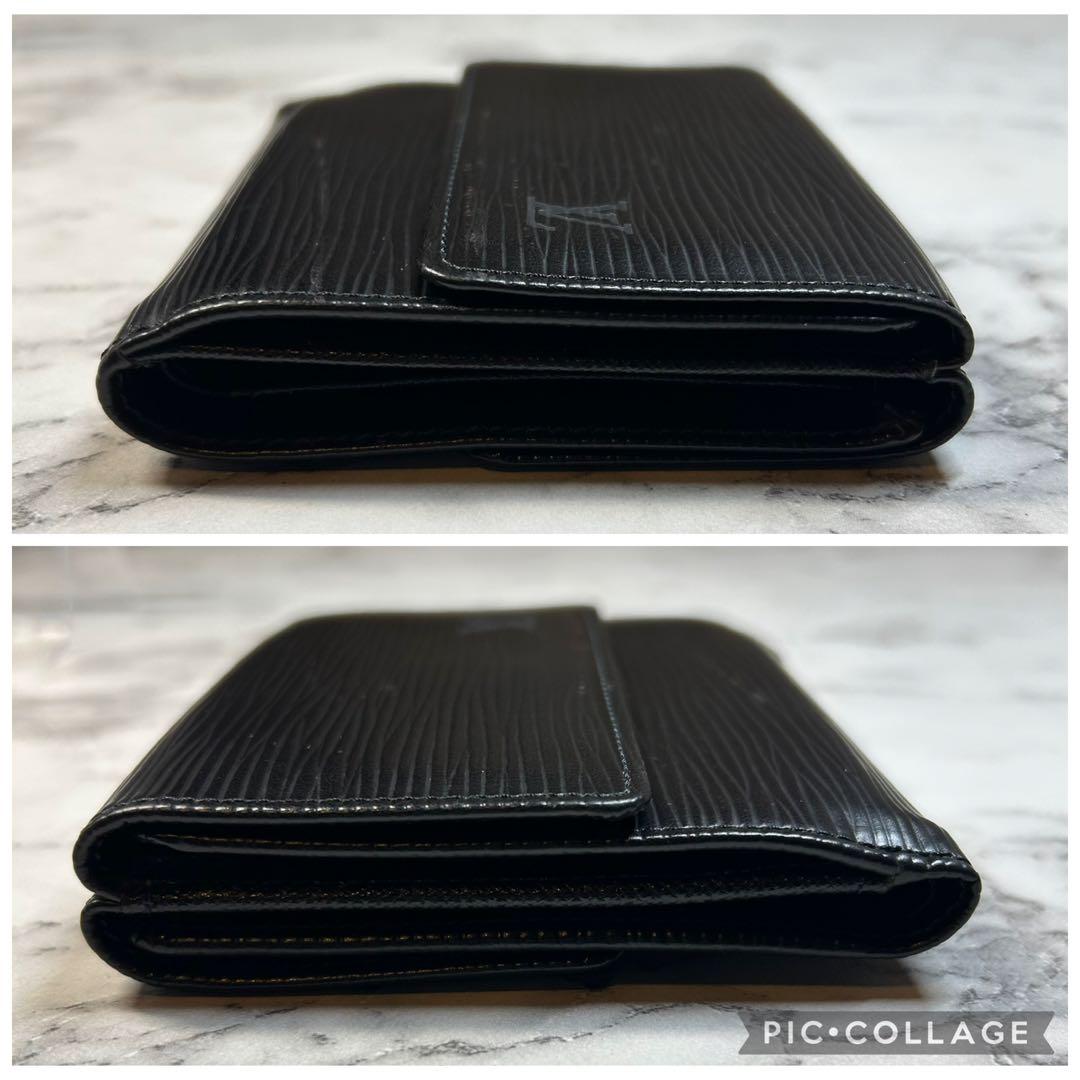 LV 三つ折り財布 エピポルトモネビ エカルトクレディ M63484 黒 337