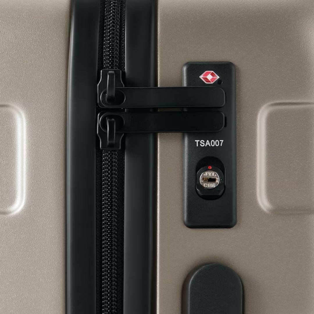 バーを自由に調節できる　ハードキャリーケース（３６Ｌ）ベージュ　無印良品