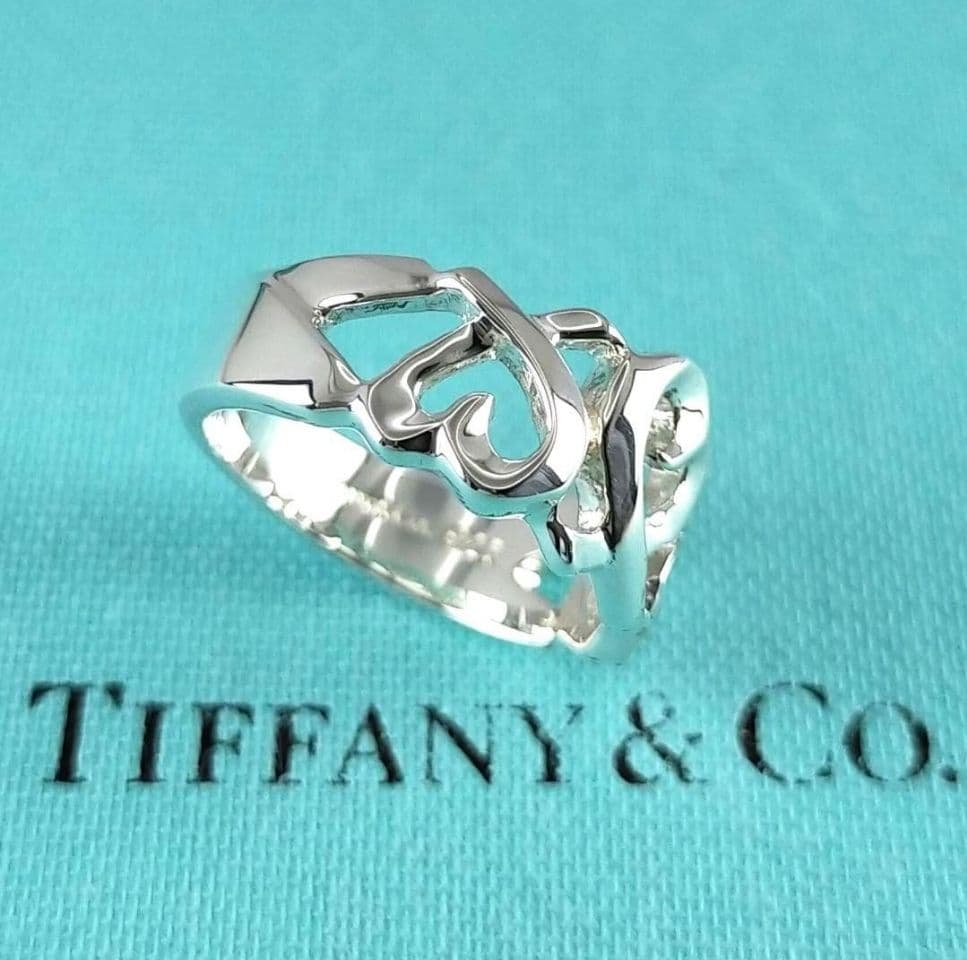 ◆SALE◆【ティファニー】ラビングハート　トリプル　リング　９号　2023