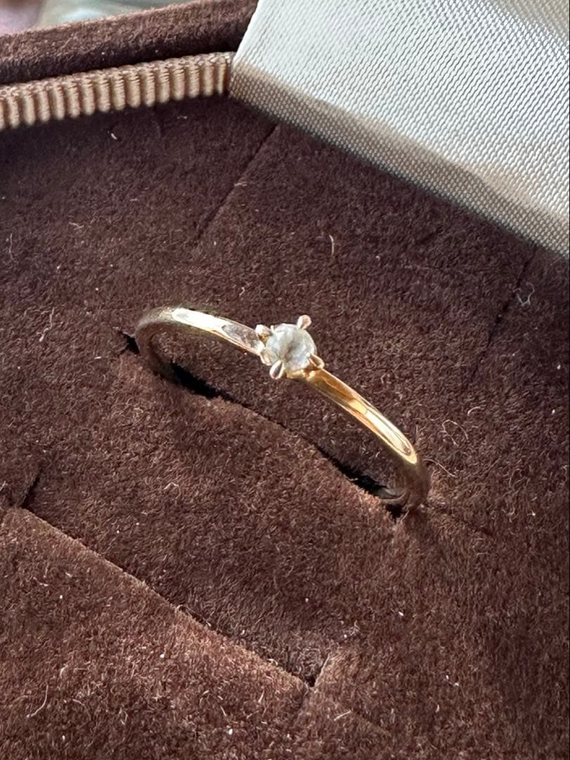 agete K10 ホワイトトパーズ リング