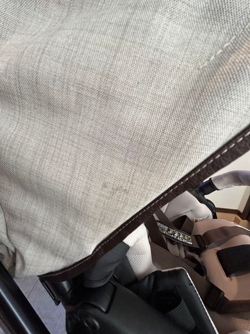 Combi 折りたたみ式ベビーカー グレー・ストライプ　取説・おまけ付き