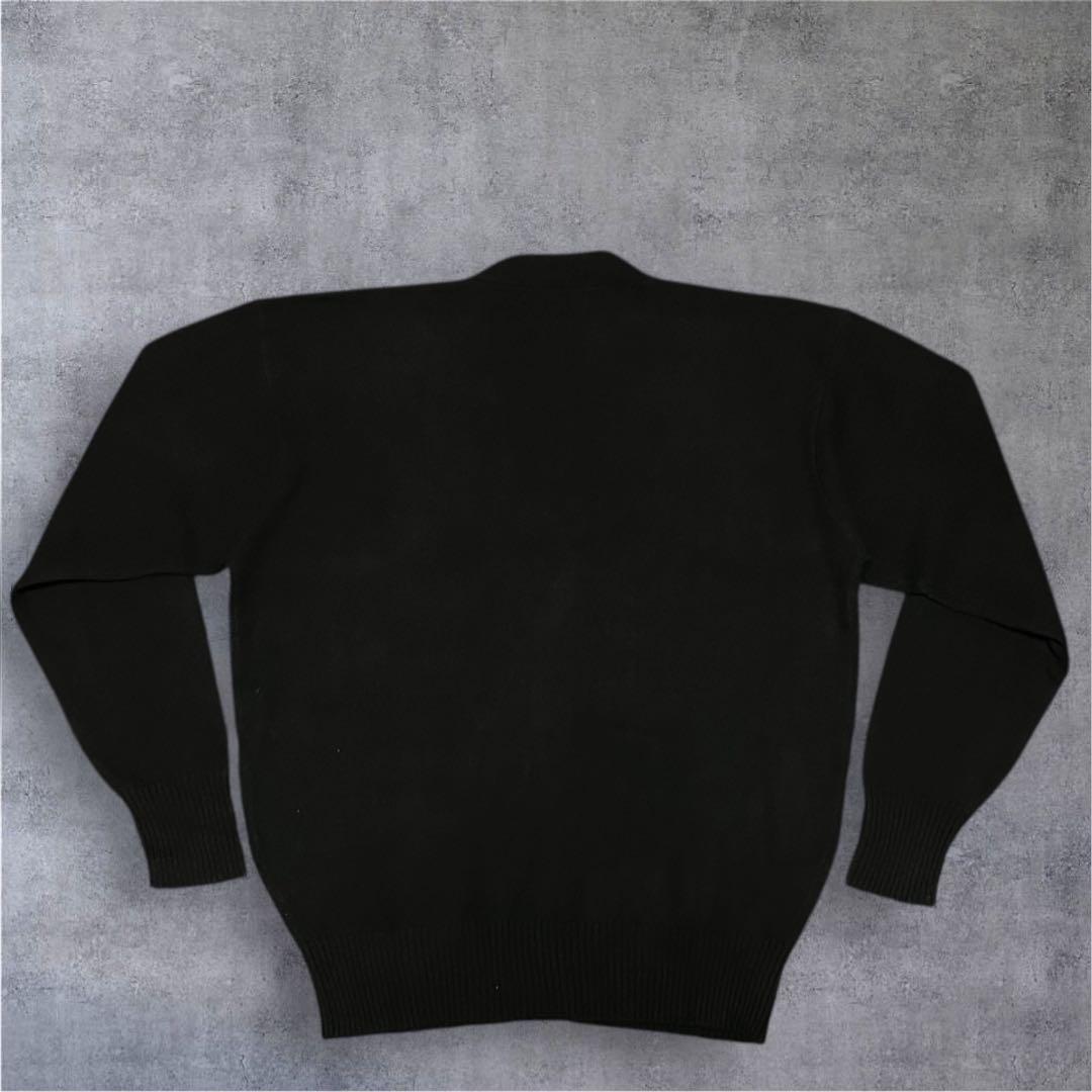90s デッド POLO ラルフローレン ウール ニット カーディガン ブラック