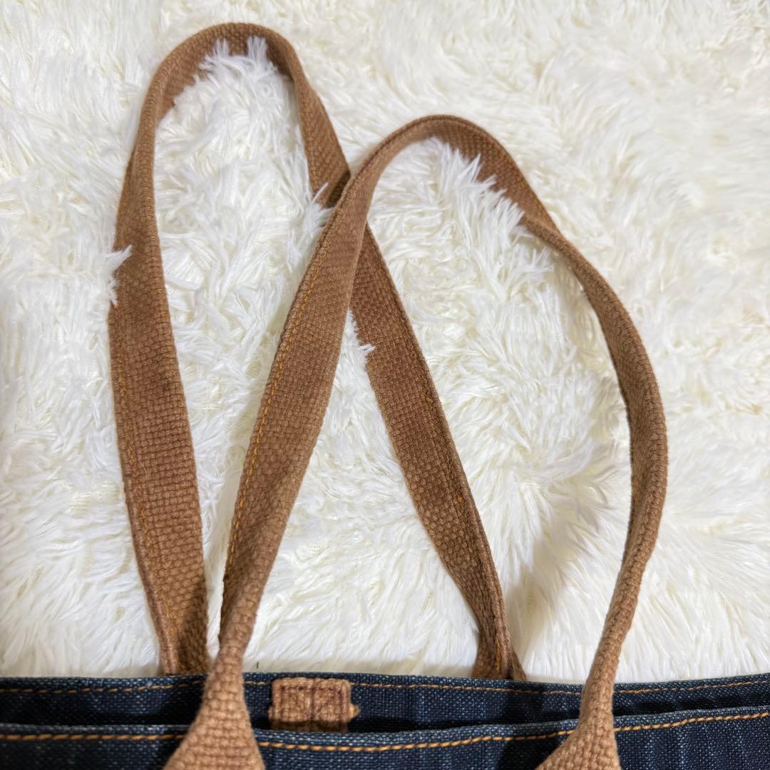 45R 再びダックのセイルトートバッグ インディゴ 大容量 A3可 デニムトート