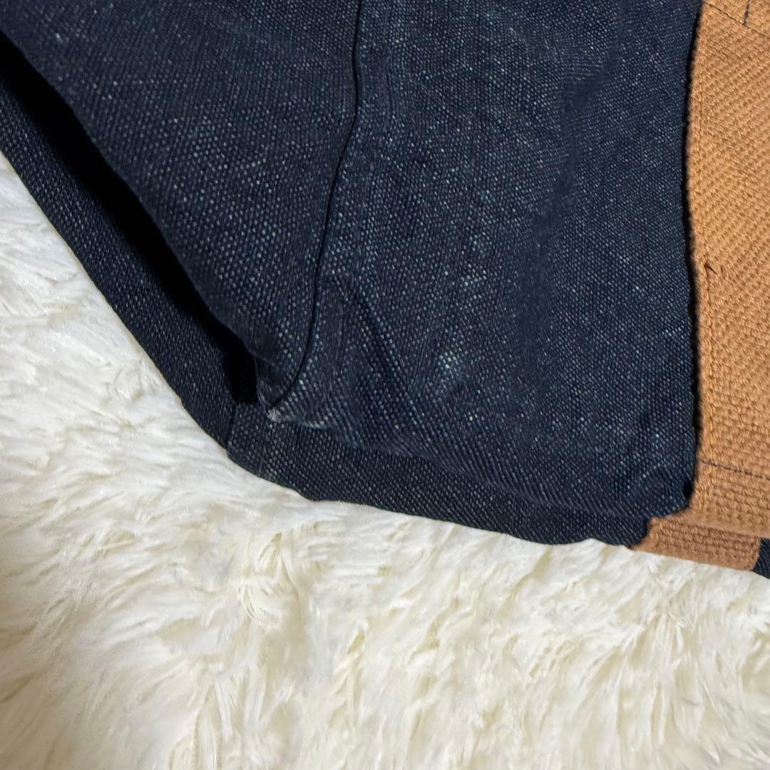 45R 再びダックのセイルトートバッグ インディゴ 大容量 A3可 デニムトート