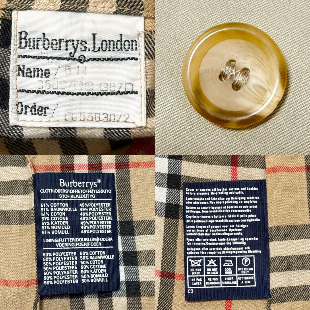 貴重 80's 英国製 ビンテージ バーバリー ステンカラーコート ベルト付き