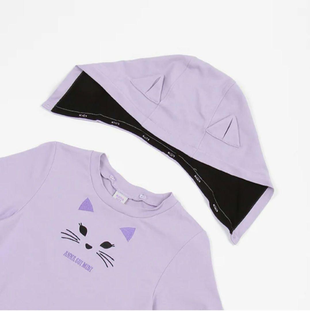 新品・105〜115 アナスイミニネコポーチ付きカットワンピース