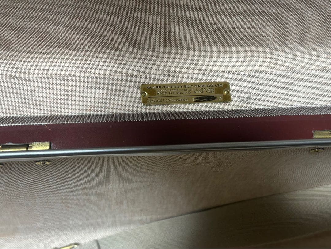 GLOBE TROTTER サファリ ラージ 2輪 アイボリーｘナチュラル