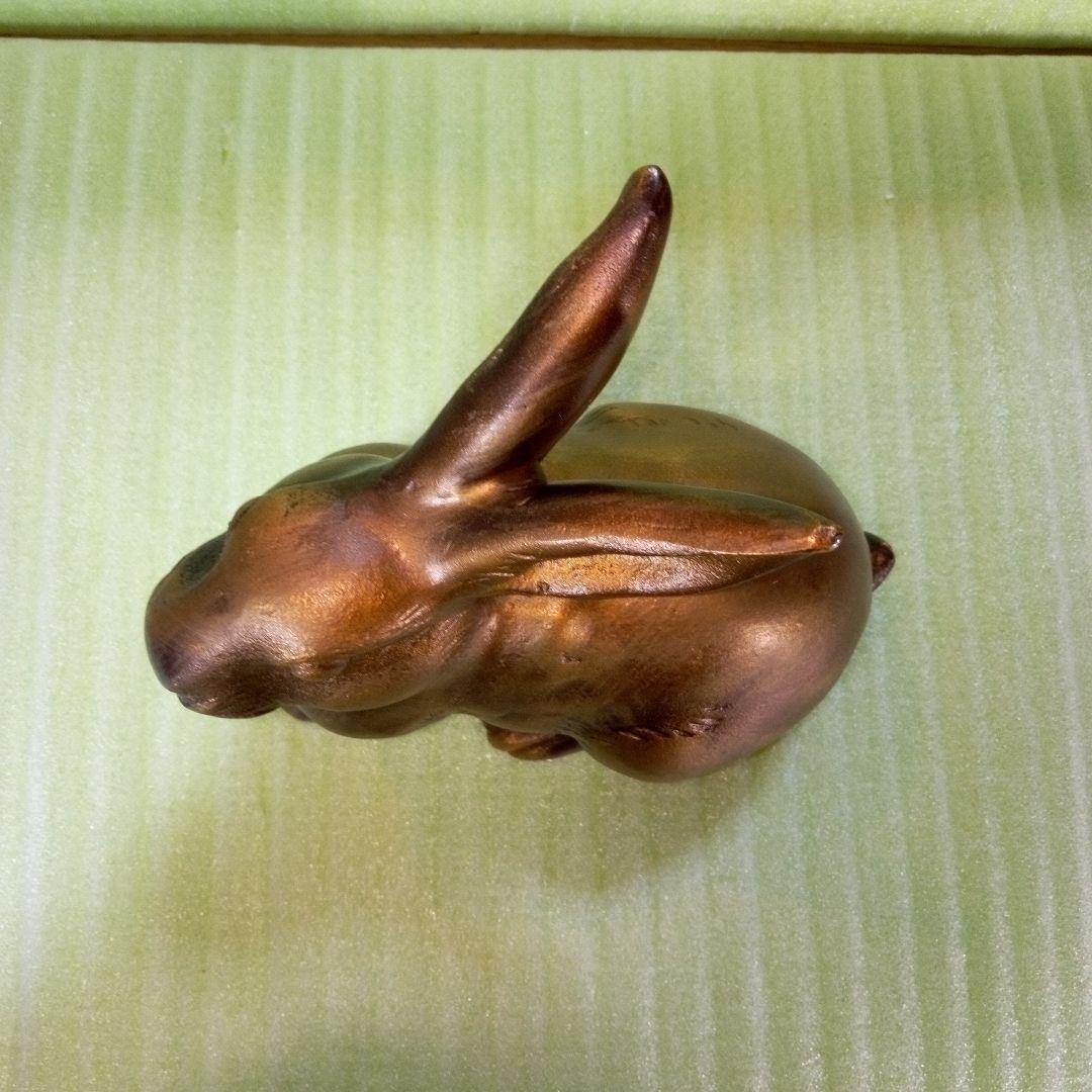 うさぎ　ラビット　rabbit　金属製　置物　リアル　インテリア　オブジェ　重い
