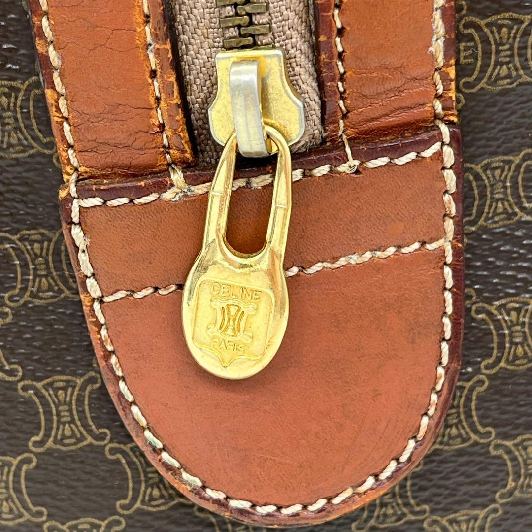 CELINE ハンドバッグ ボストンバッグ マカダム柄 トリオンフ PVC