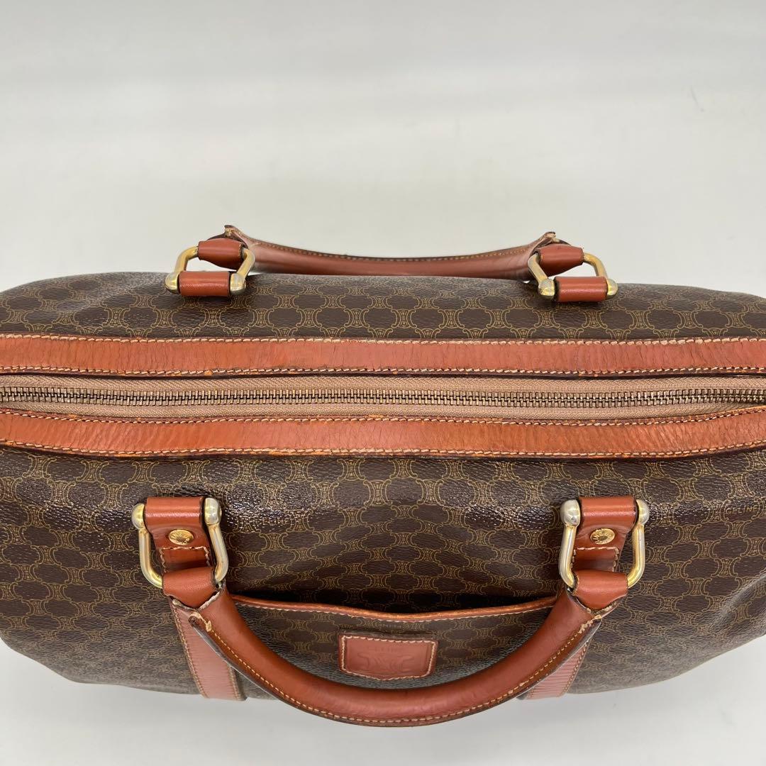 CELINE ハンドバッグ ボストンバッグ マカダム柄 トリオンフ PVC