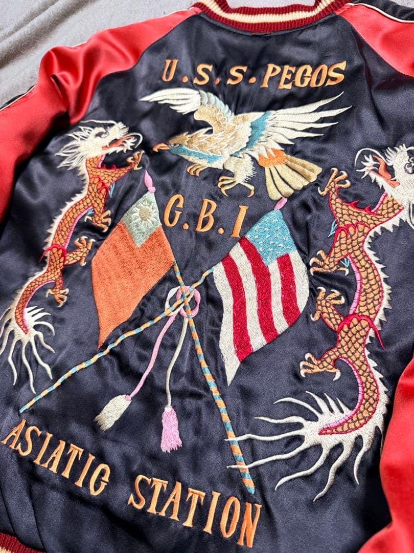 ２面用 テーラー東洋 USS 龍鷲 日本限定 スカジャン unisex サテン