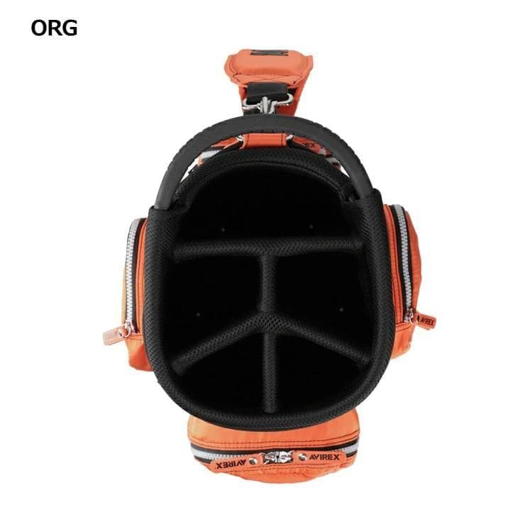 新品 AVIREX アヴィレックスゴルフ キャディバッグ オレンジ