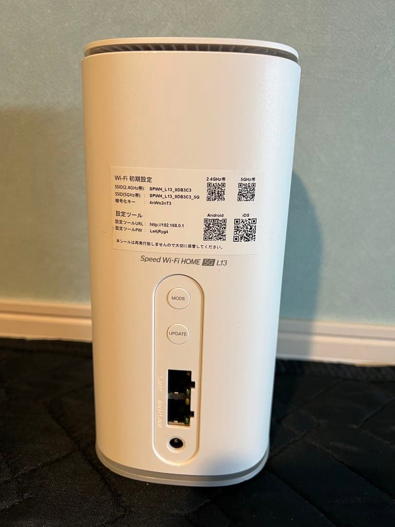 【白ロム】 Speed Wi-Fi  L13 無線LANルーター 5G