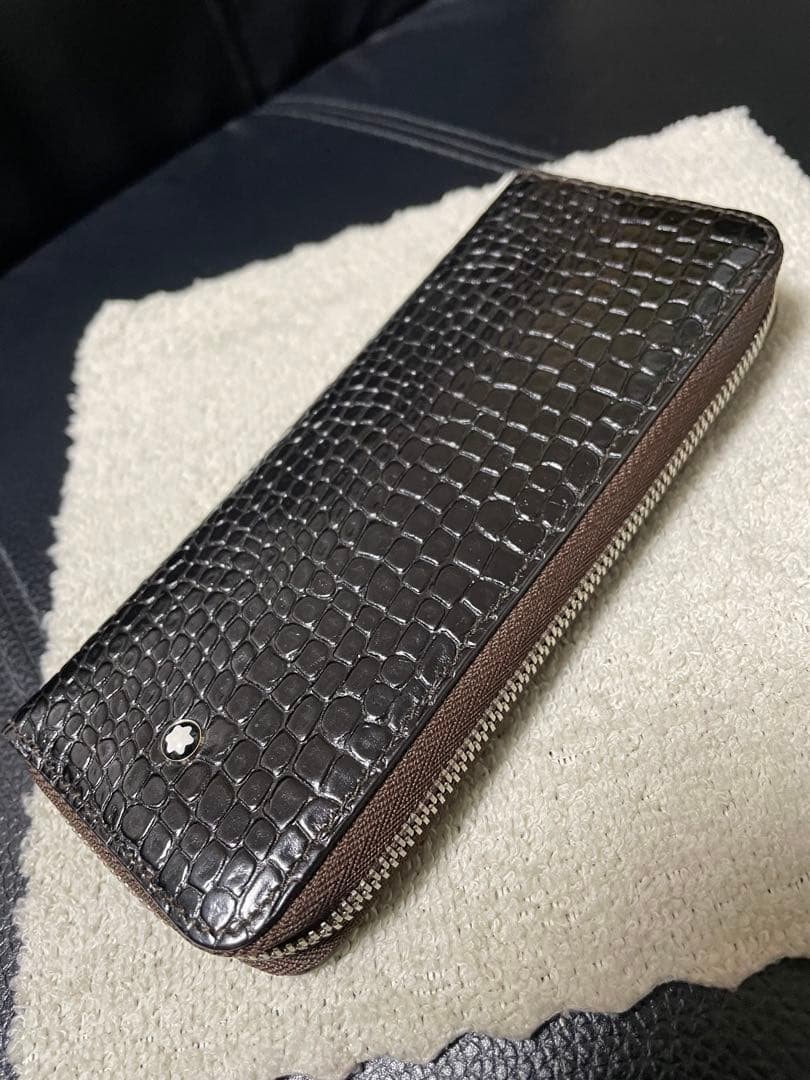 ‼️激レア‼️◾️美品◾️ペンケース2本差し◾️クロコダイル◾️ファスナー開閉式ボールペン◾️