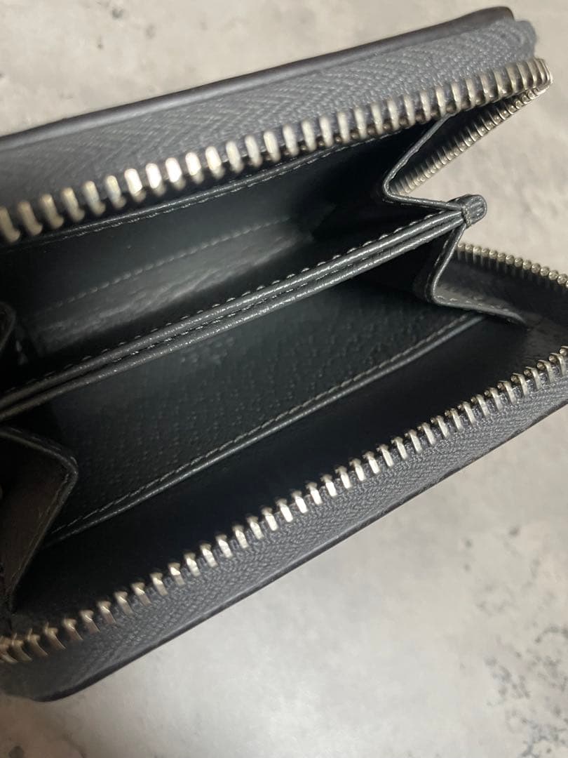 GUCCI GGモノグラム 二つ折り財布 グレー