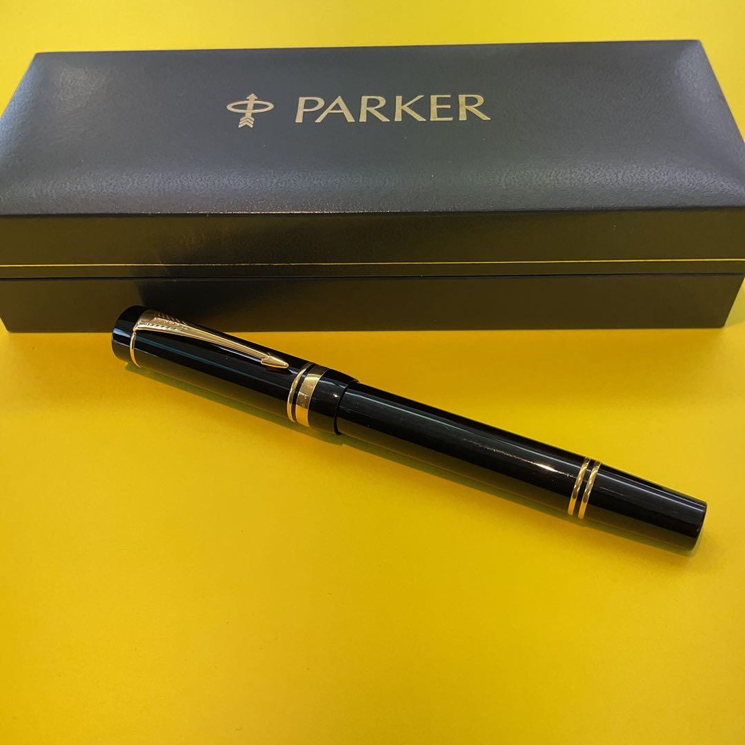 Parker 万年筆 黒 ステンレススチール