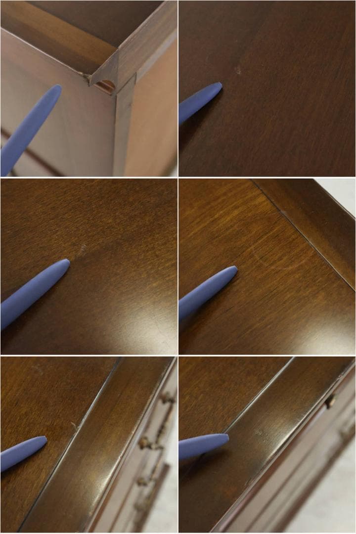 値下府中家具 整理箪笥 5段 ワイドチェスト クラシック調 府中家具工業協同組合