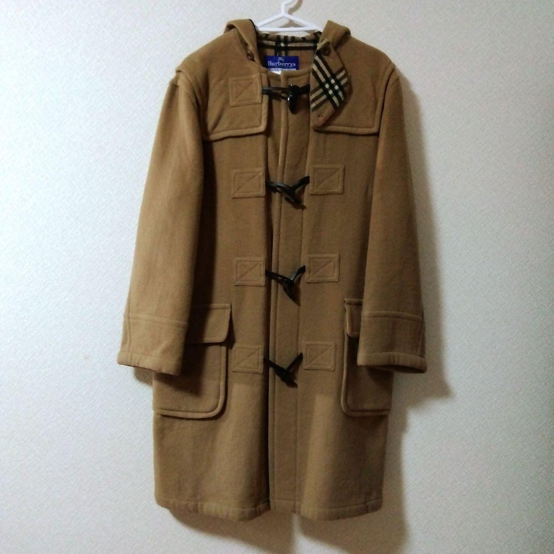 バーバリブルーレーベルレディースノバチェックダッフルコート サイズ38ビンテージ