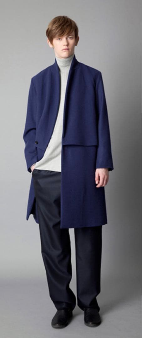 ETHOSENS / フェイクレイヤードフラノコート [E215-501]