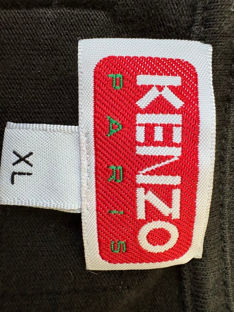 KENZO ブラック トラ刺繍 Tシャツ XL