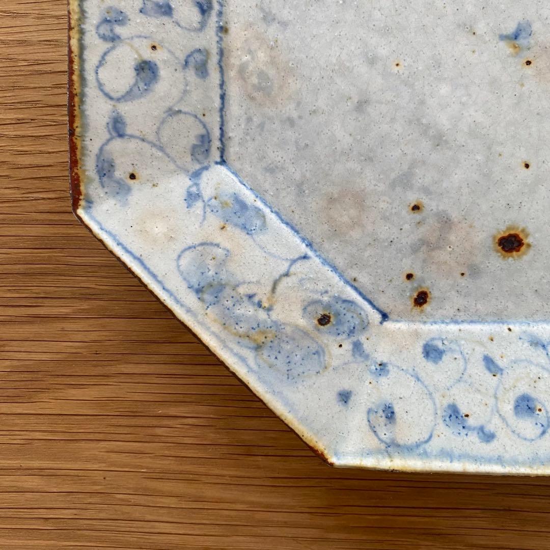 市野吉記　コウホ窯　大皿　八角形