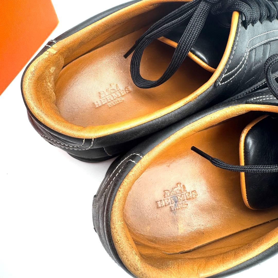 美品　26.5cm HERMES エルメス　クイック　スニーカー　ブラック