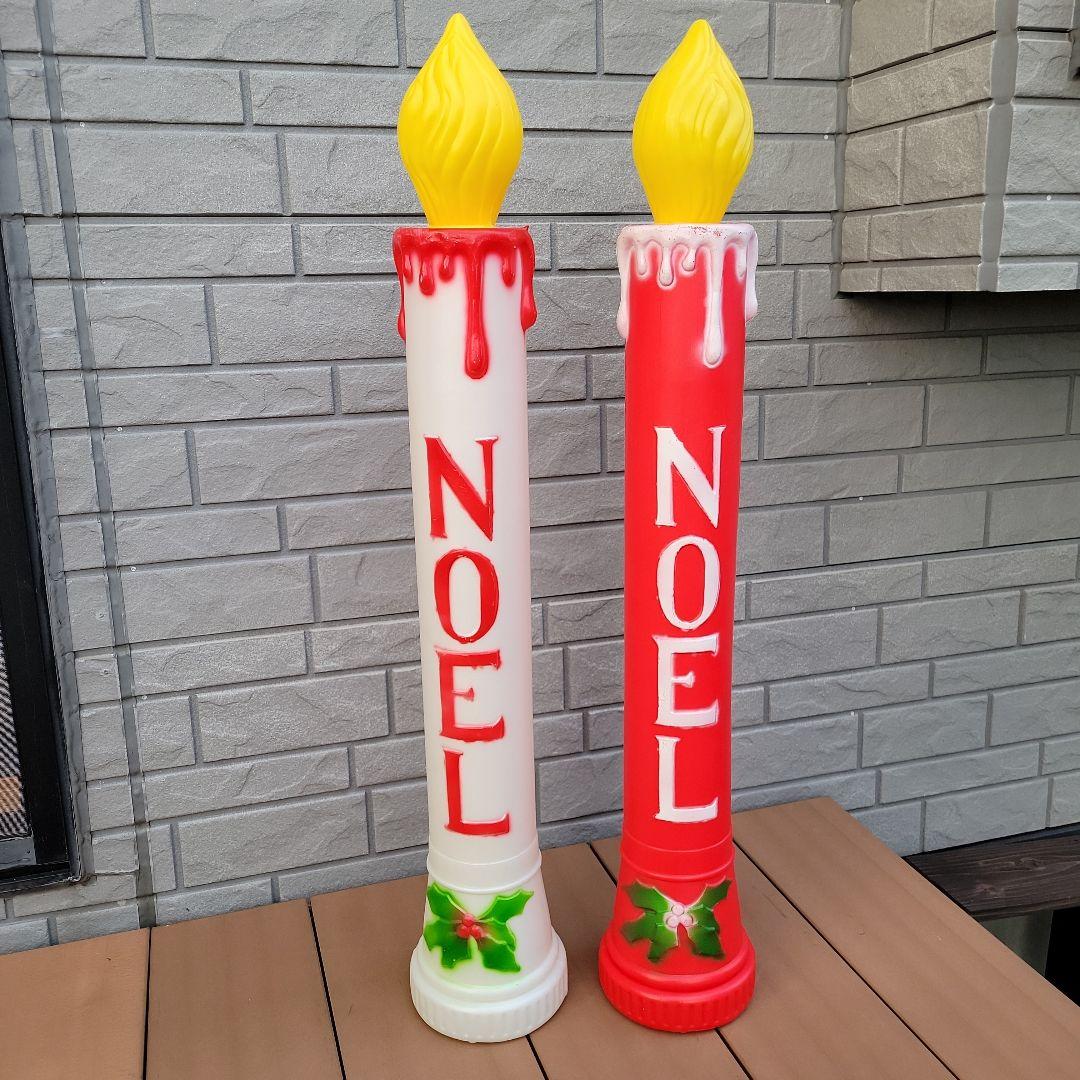 NOELデザインの電飾キャンドル　2本セット希少 クリスマス