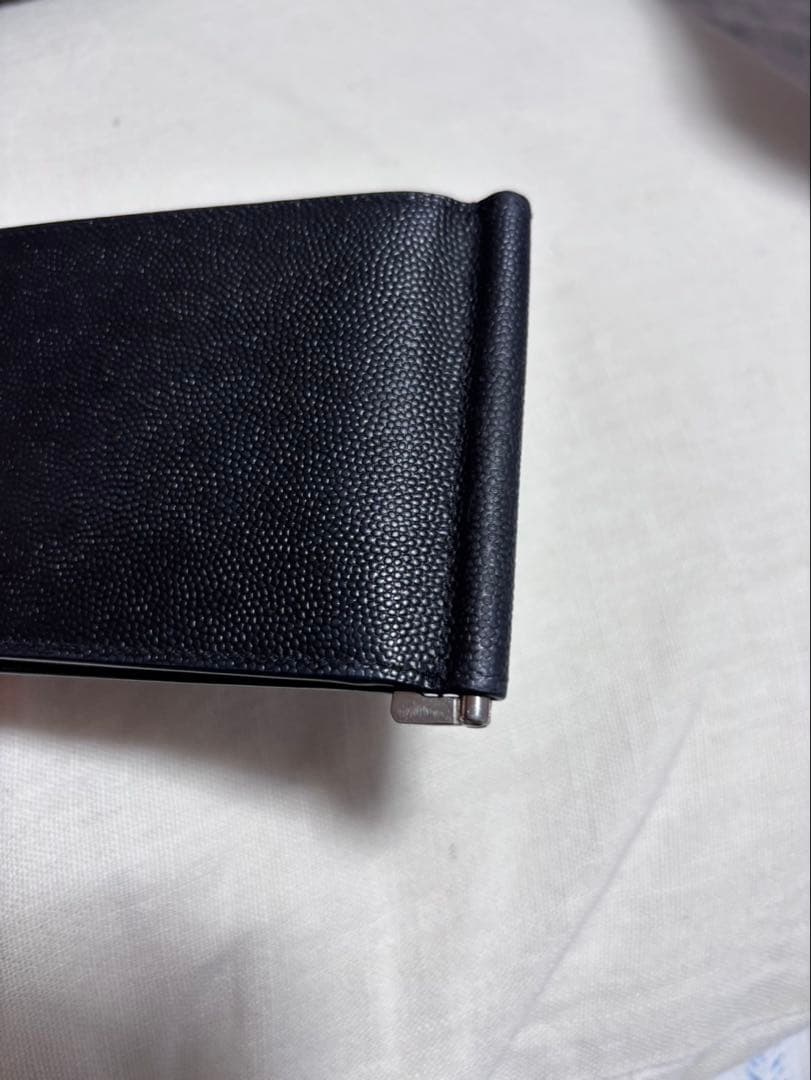SAINT LAURENT 黒レザー マネークリップ