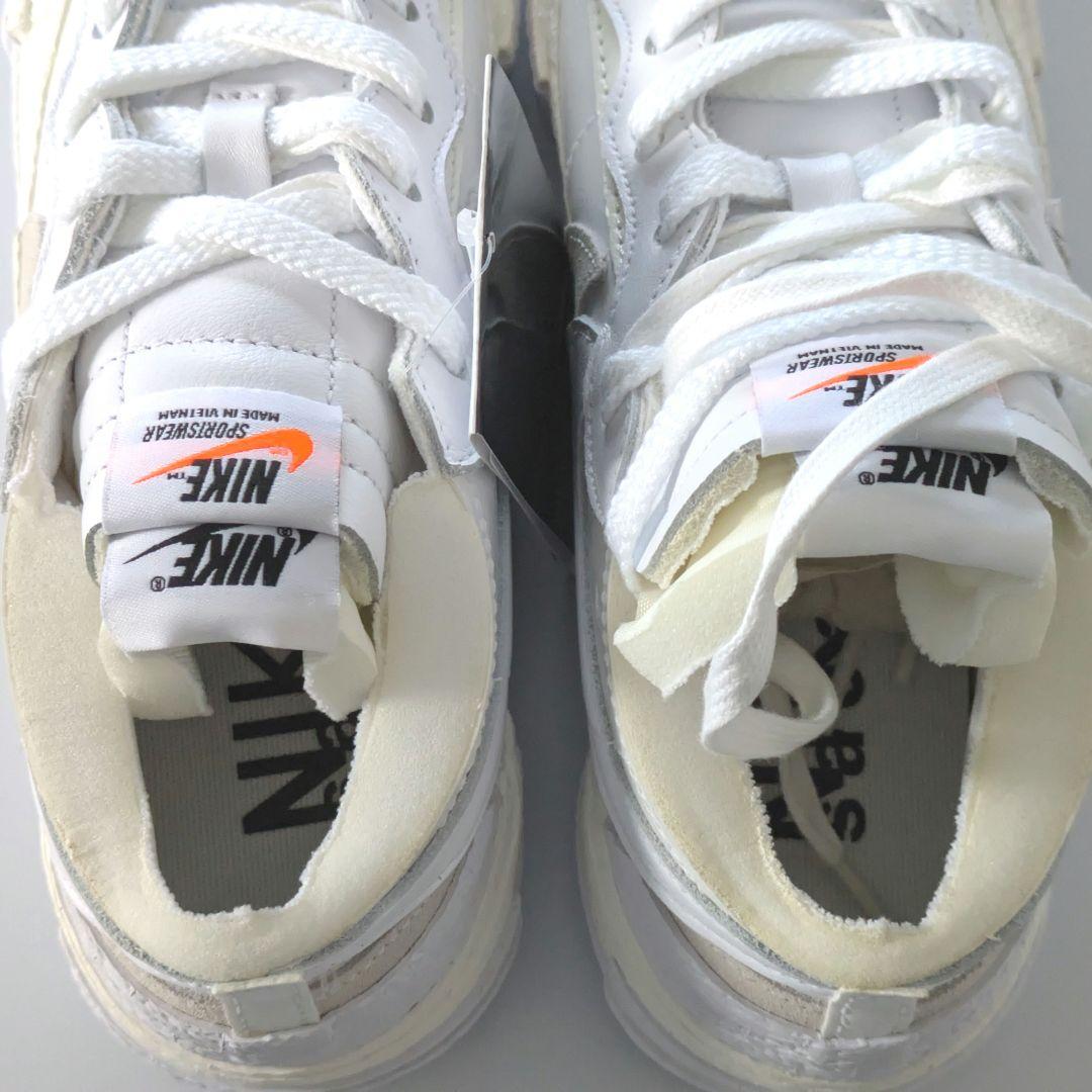 靴 NIKE BLAZER LOW / SACAI DM6443-100 25cm