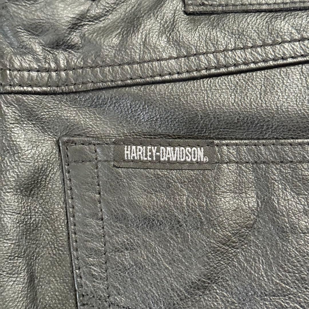 ✨美品✨ Harley-Davidson　レザーパンツ　本革　ブラック　W30