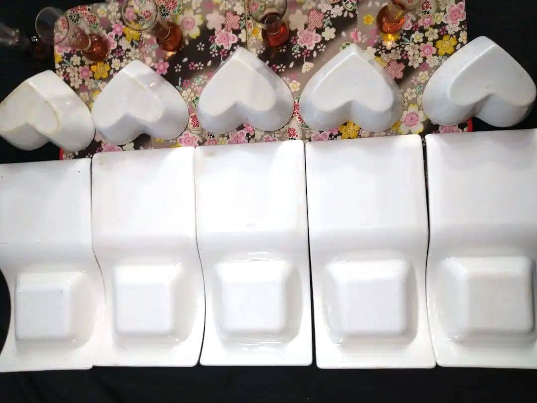 ♥豪華に演出３種類・２ステージウェーブ【ミルキーホワイトデザイン長皿盛】３組