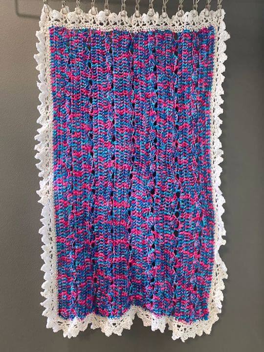 古着 ビンテージ 70s 耳付 グラニー ブランケット キャンプ ラグ 美品