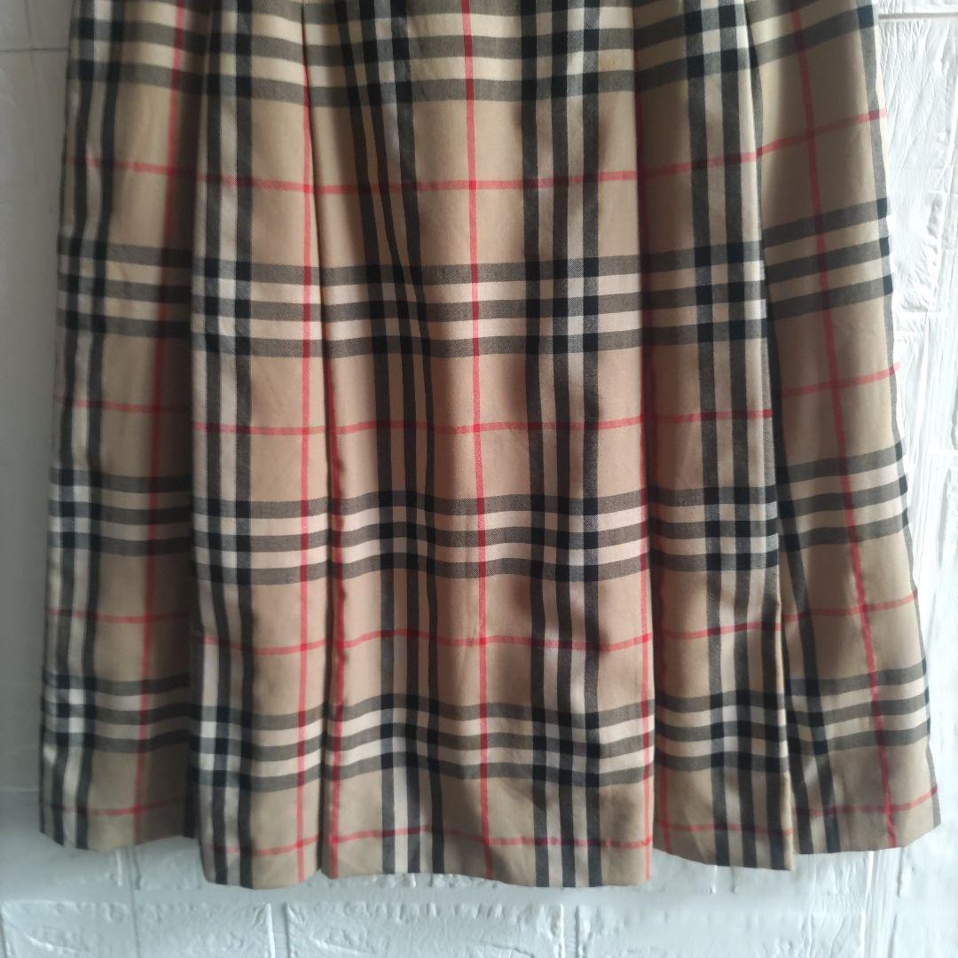 BURBERRY　バーバリーズ　ノバチェック　プリーツ　スカート　ウール
