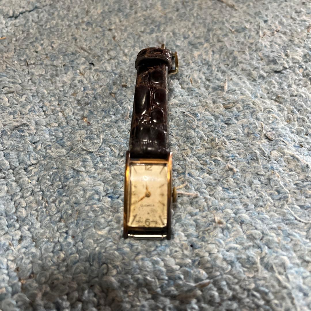 Nover 手巻き時計 黒レザー 18K Gold 更に10%値下げしました。