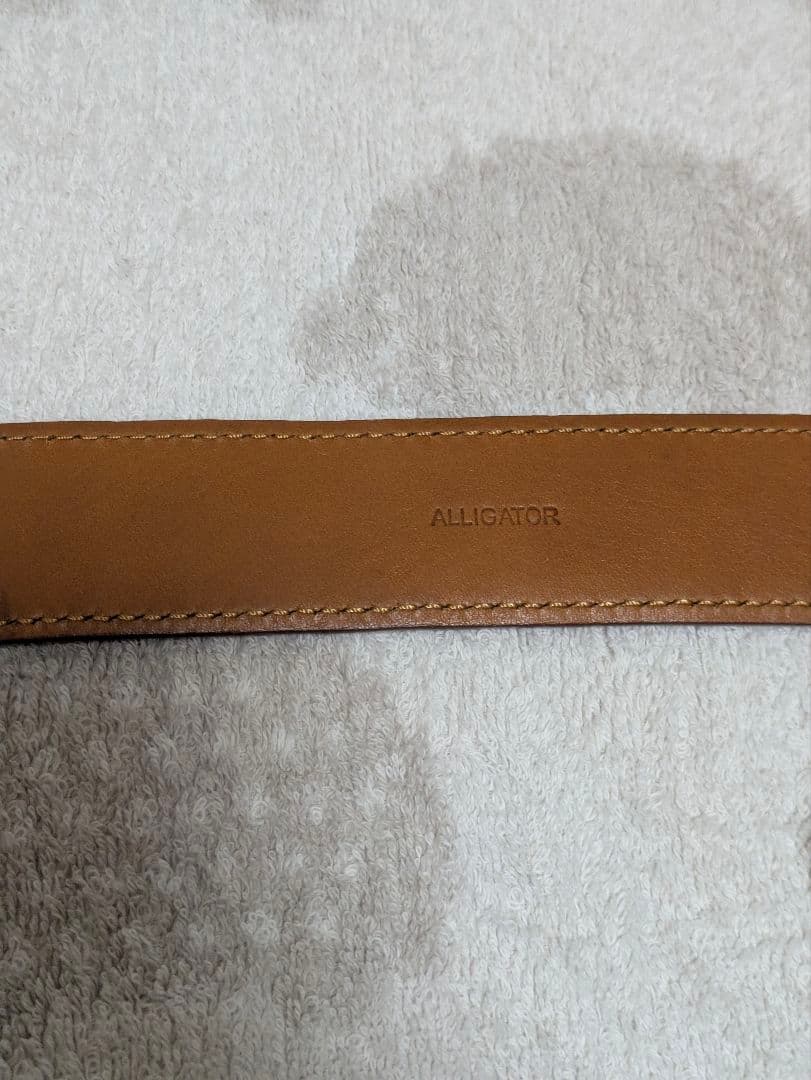 【美品】TES ベルト アリゲーター イタリア製