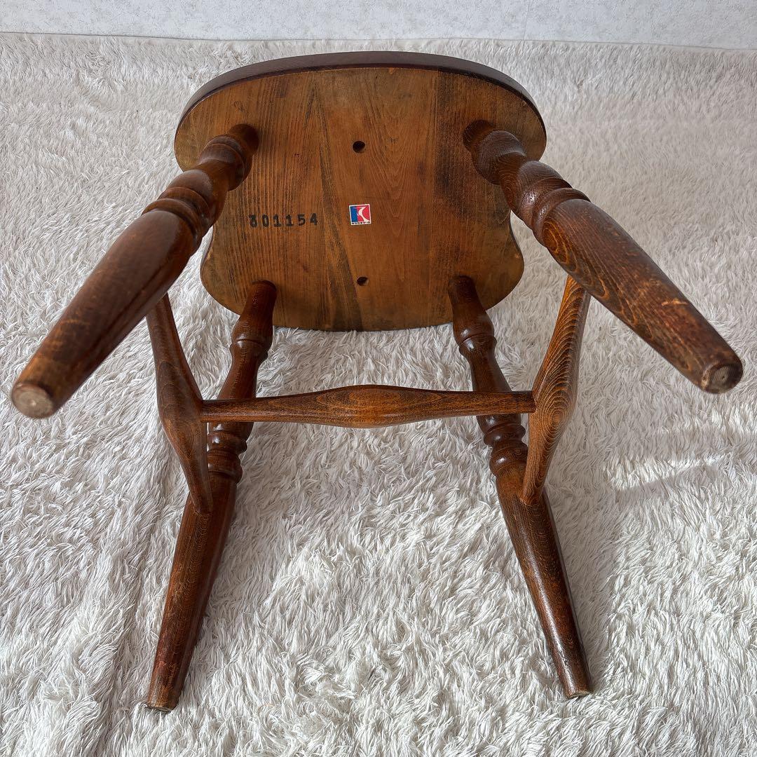 まつ様リクエスト品】飛騨産業 キツツキマーク スツール 座彫り