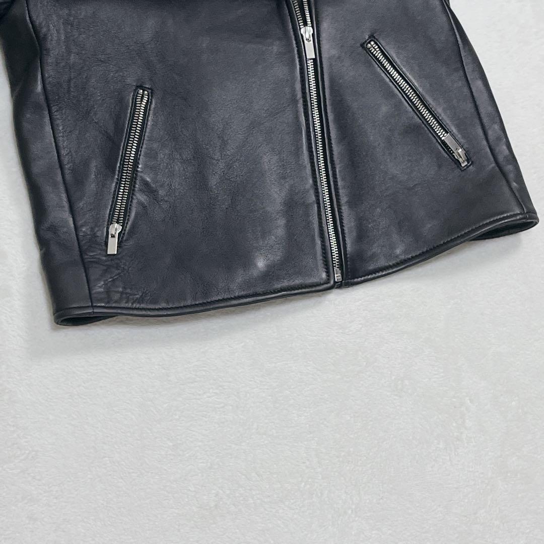 『コントワーデコトニエ』ライダースジャケット レザー 羊革 ラビットファー 9