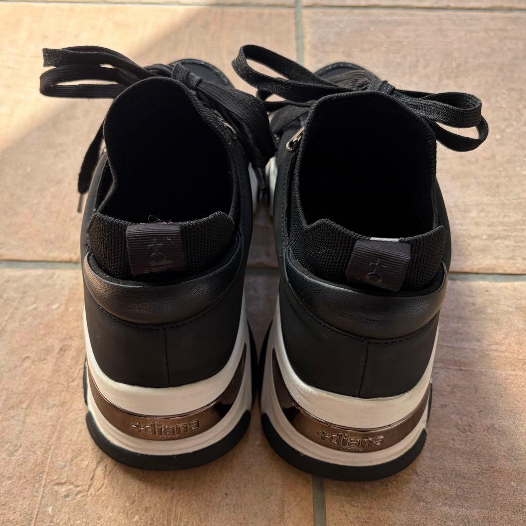 +diana リサイクルニットコンビスニーカー 撥水加工 24.5cm