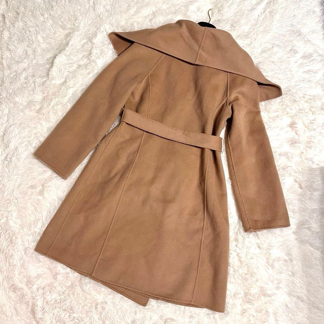 極美品 アドルフォドミンゲス ロングコート ガウン キャメル ウール ベルト M