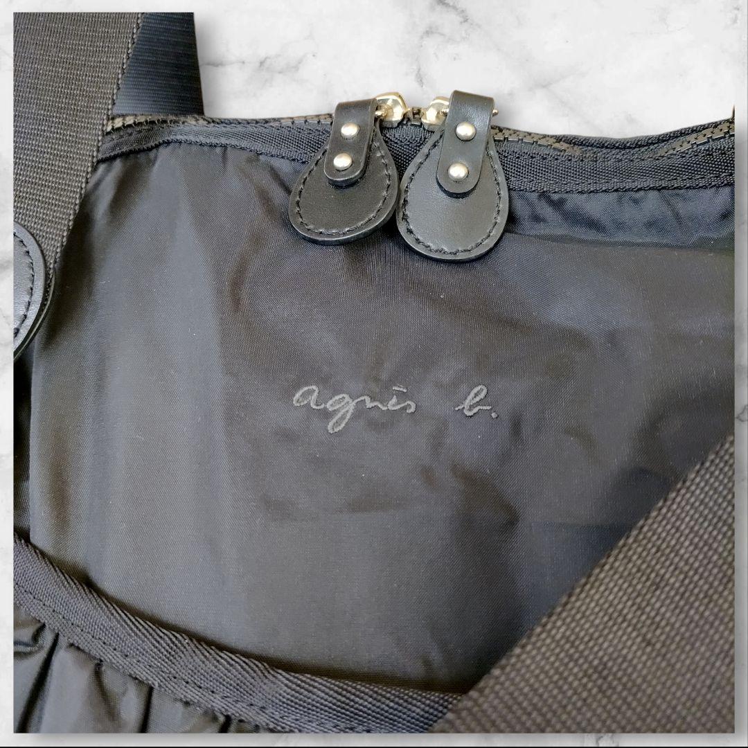 【極美品】アニエスベー ボストンバッグ 2way ナイロン ブラック