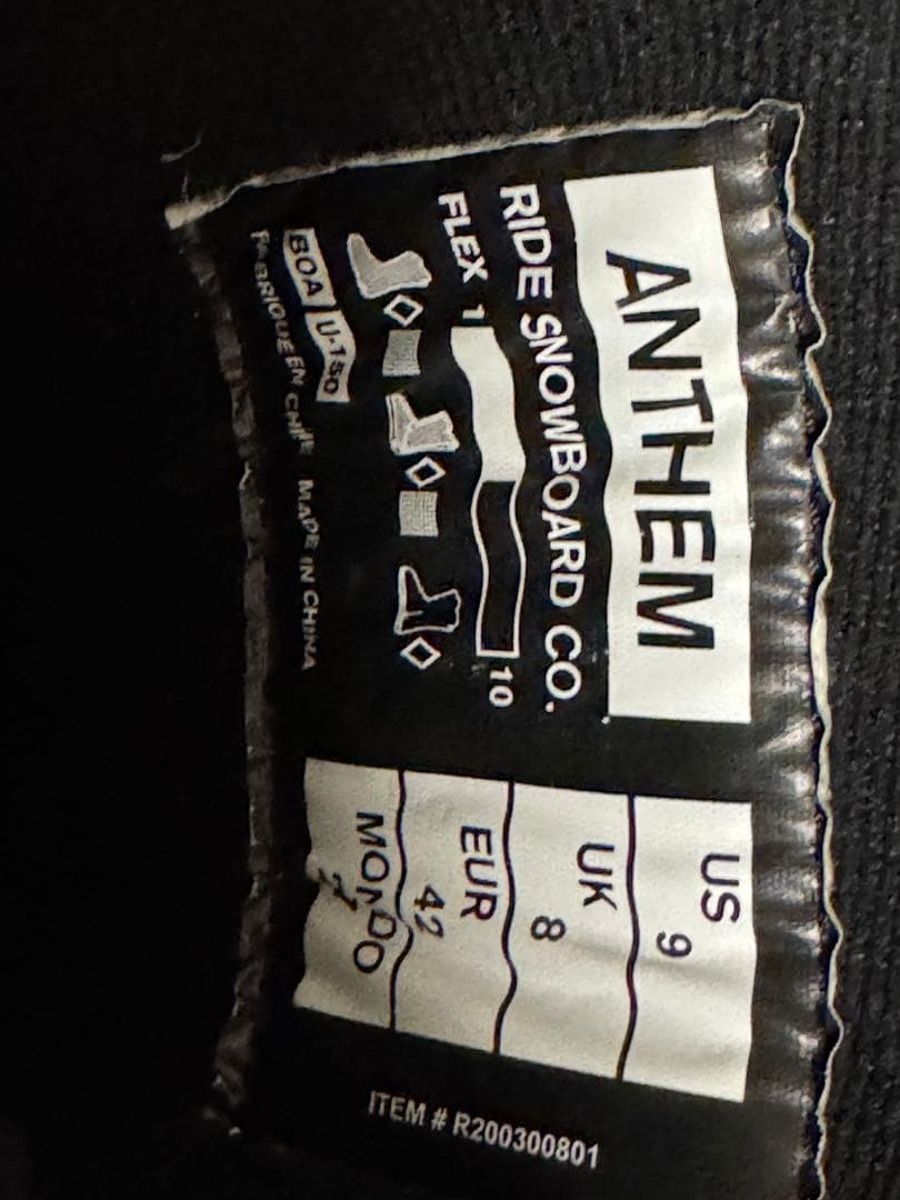 ride ANTHEM スノーボードブーツ らいど　ライド