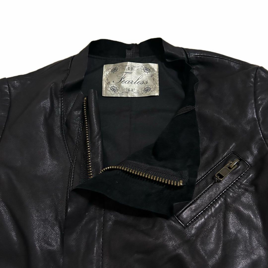 ジャケット・アウター 00s Fearless Drape Leather Jacket y2k