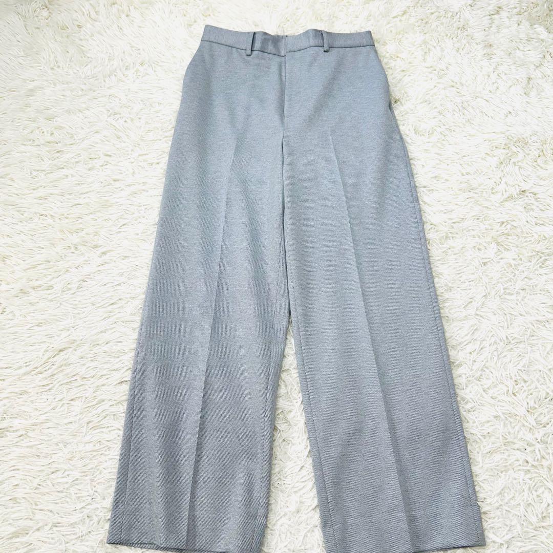 【未使用タグ付☆】AOKI 島田順子 ノーカラー　ワイドパンツ セットアップ　L