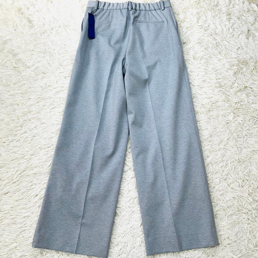 【未使用タグ付☆】AOKI 島田順子 ノーカラー　ワイドパンツ セットアップ　L