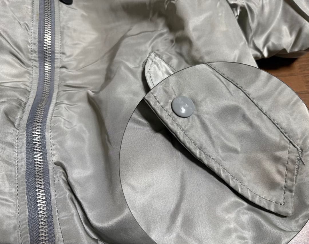 ALPHA社　90年代　MA-1 レプリカ　アメリカ製シルバーLサイズ