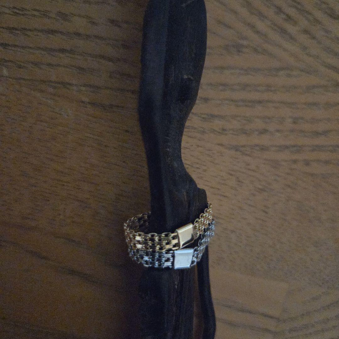 K18YG ダブルビスマルクチェーンリング