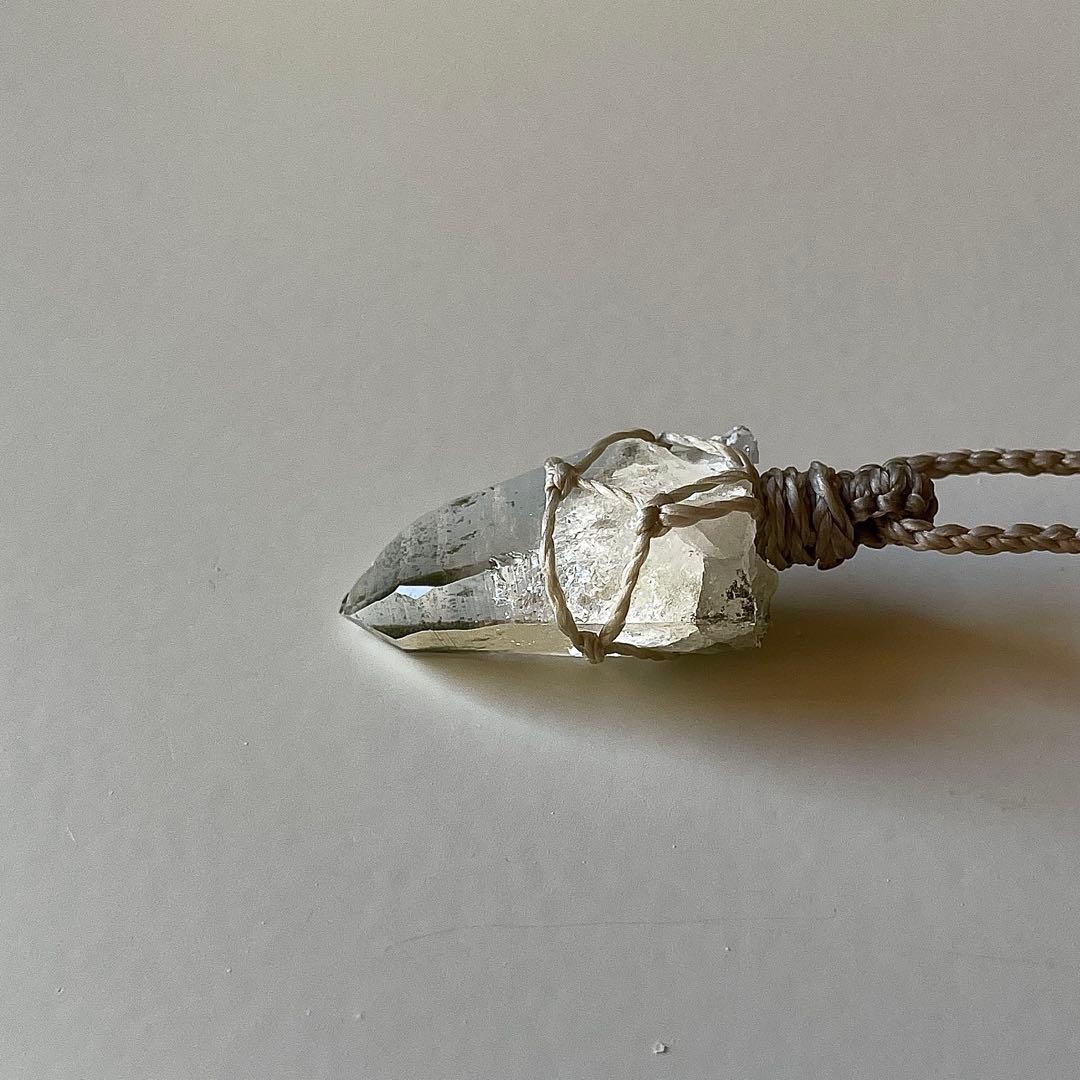 ヒマラヤ水晶 ガネッシュヒマール ＊ マクラメペンダント ネックレス 42