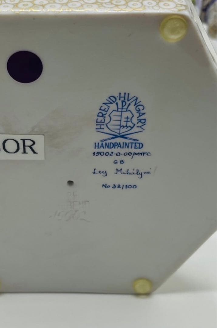 希少 ヘレンド マスターペイント サイン入り ファイン チャイナ カーニバルマン