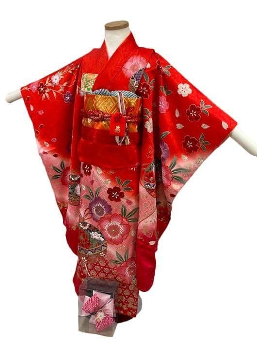 正絹 七五三 7歳 フルセット 着物中古